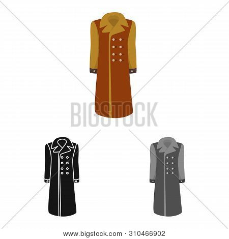 Isolated Object Of Cloak And Coat Symbol. Set Of Cloak And Robe Stock Symbol For Web.