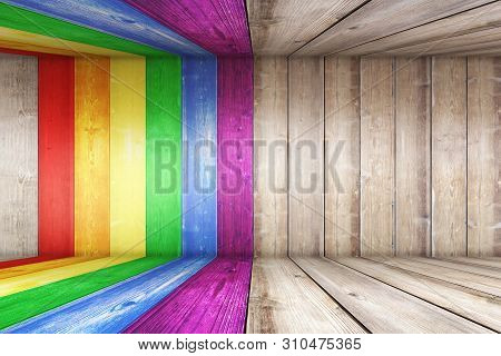 Lgbt Natural Pattern Or White Wood Texture Table Perspective View. Wood Texture Background Surface W