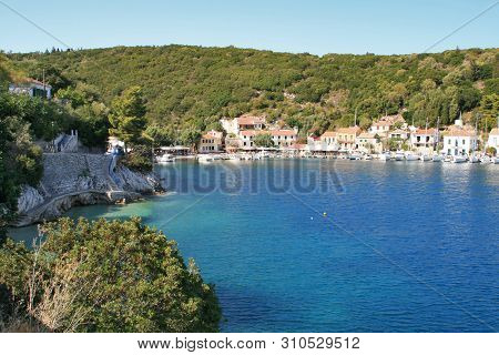 Amazing View Of Village Of Frikes, Ithaca, Ionian Island, Greece