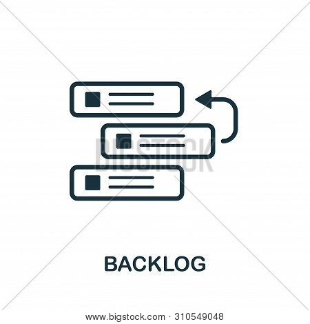 Backlog Icon Symbol. Creative Sign From Agile Icons Collection. Filled Flat Backlog Icon For Compute