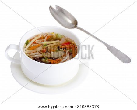 Hot Clear Broth With Vegetables, Vegetarian Menu