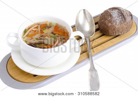 Hot Clear Broth With Vegetables, Vegetarian Menu