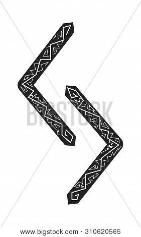 Rune Jera Ancient Scandinavian Runes. Runes Senior Futarka. Magic, Ceremonies, Religious Symbols. Pr