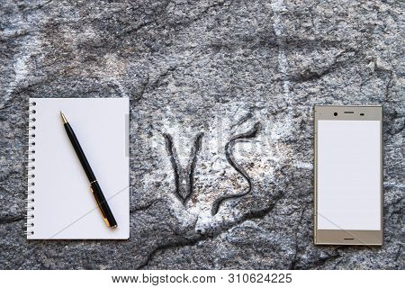 Concept Of Choice Of Notebook: Paper Notepad Vs Digital Notepad
