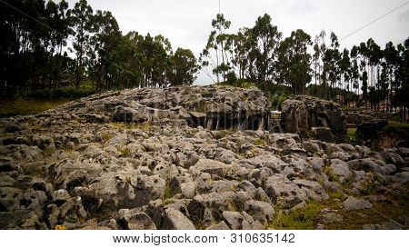 View To Ruins Of Qenqo Or Kenko Archaeological Site , Cuzco, Peru