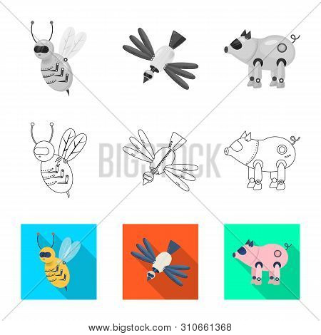 Vector Design Of Toy And Science Sign. Set Of Toy And Toy Vector Icon For Stock.