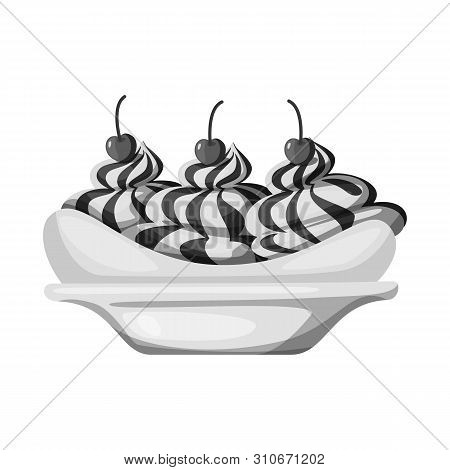 Vector Design Of Banana And Food Icon. Set Of Banana And Peeled Vector Icon For Stock.