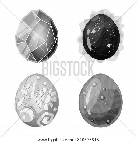 Vector Design Of Monster And Fantasy Icon. Collection Of Monster And Big Vector Icon For Stock.