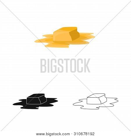 Vector Illustration Of Butter And Dairy Logo. Set Of Butter And Fasty Vector Icon For Stock.