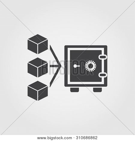 Proof Of Stake Flat Icon. Monochrome Creative Design From Blockchain Icons Collection. Sipmle Sign I