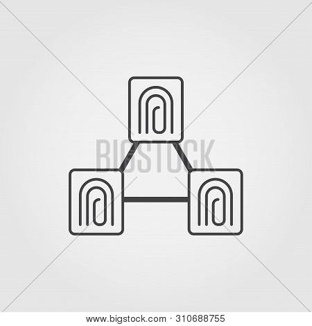 Multi-signature Flat Icon. Monochrome Creative Design From Blockchain Icons Collection. Sipmle Sign 