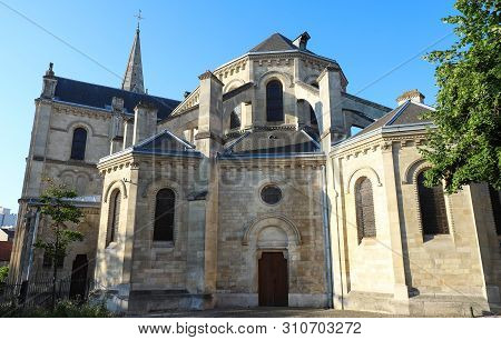 Church Located In The City Of Argenteuil And Named Basilique Saint Denys. France.