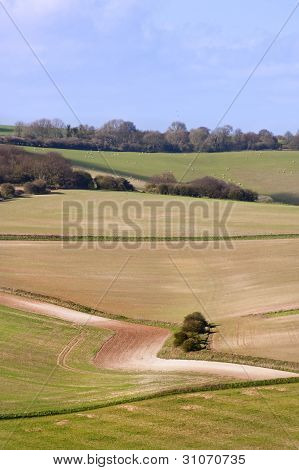 atemberaubende Landschaft Landschaft mit lebendigen Farben und lebendigen Himmel