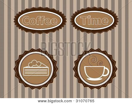 adesivi per pubblicizzare il caffè
