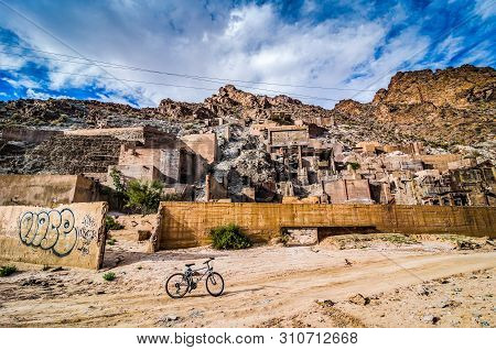 Aouli, Morocco - October 04, 2013. Ruins Of French Mining Operation Remain Near Midelt