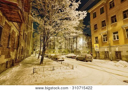 Night City In Winter.