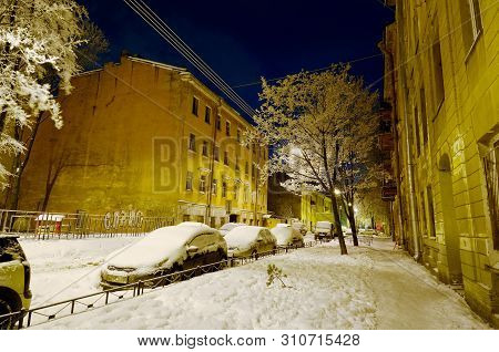 Night City In Winter.