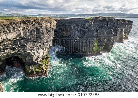 These Are The Sea Cliffs At Downpatrick Head On The Coastline Of County Mayo In Ireland