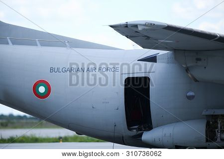 Otopeni, Romania - May 22, 2019: Alenia C-27j Spartan Military Cargo Plane From The Bulgarian Air Fo