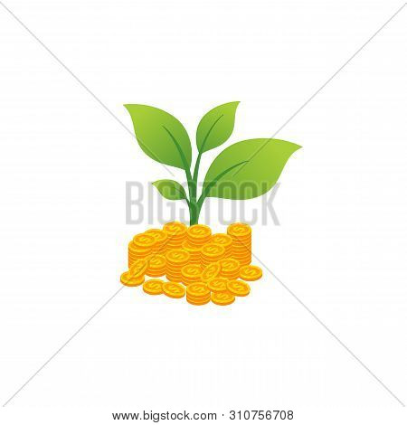 Investment Money Vector Icon Illustration. Stock Market Vector Design Ssymbol Illustration