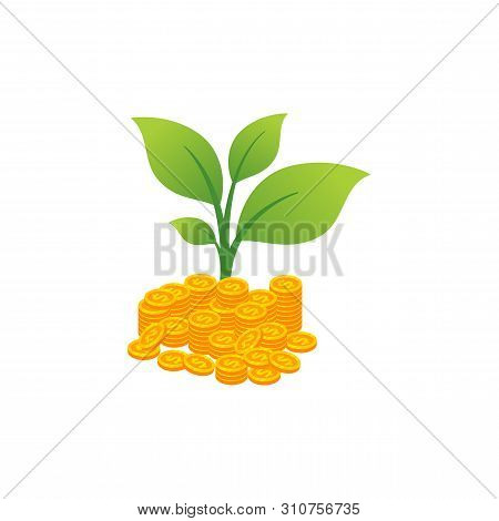 Investment Money Vector Icon Illustration. Stock Market Vector Design Ssymbol Illustration