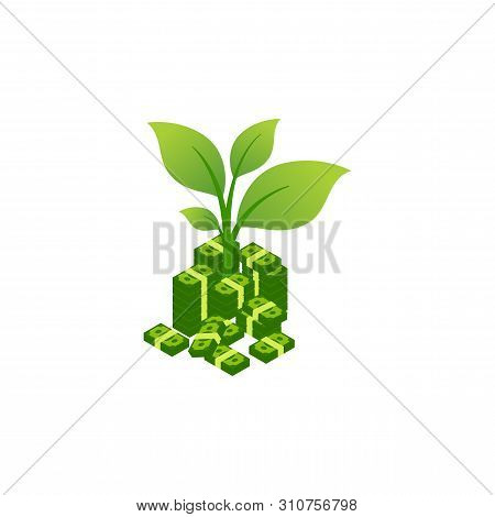 Investment Money Vector Icon Illustration. Stock Market Vector Design Ssymbol Illustration