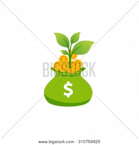 Investment Money Vector Icon Illustration. Stock Market Vector Design Ssymbol Illustration