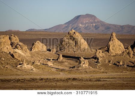 Unusual Rock Formations Called Tufa Spires Which Were Formed Underwater During The Prehistoric Era T