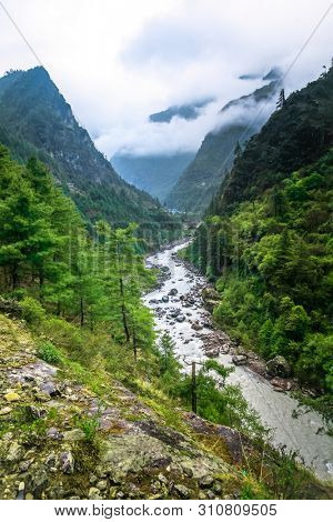 river from everest trek in nepal