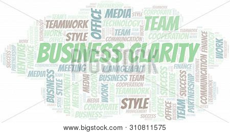 Business Clarity Word Cloud. Collage Made With Text Only.
