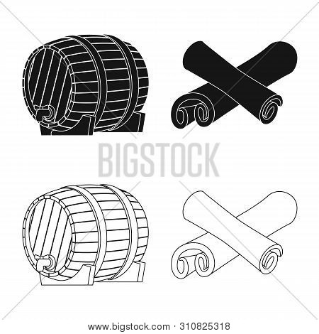 Vector Illustration Of Farm And Vineyard Logo. Collection Of Farm And Product Stock Vector Illustrat