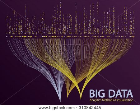 Big Data Statistical Methods Visualization Concept Vector Design. 0 And 1 Binary Matrix Data Visuali