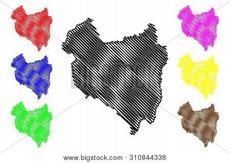 Covasna County (administrative Divisions Of Romania, Centru Development Region) Map Vector Illustrat