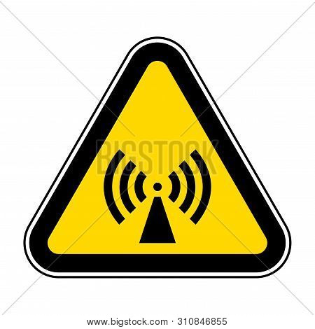 Beware Non-ionizing Radiation Symbol Sign Isolate On White Background,vector Illustration Eps.10
