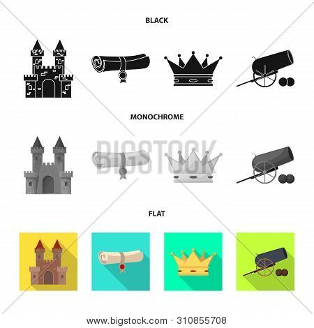 Vector Illustration Of Old And Culture Icon. Set Of Old And Renaissance Stock Vector Illustration.