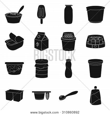 Vector Illustration Of Nutrition And Farm Symbol. Set Of Nutrition And Fresh Vector Icon For Stock.