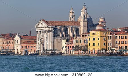 Santa Maria Del Rosario Church At Giudecca Canal In Venice