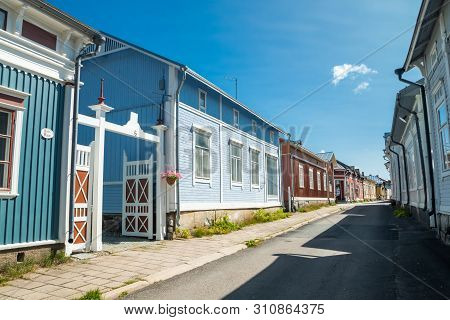 Rauma, Finland - 27 June, 2019: Old Rauma, One Of Unesco World Heritage Sites, Is The Largest Unifie