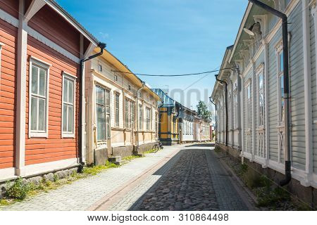 Rauma, Finland - 27 June, 2019: Old Rauma, One Of Unesco World Heritage Sites, Is The Largest Unifie