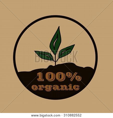 Organic Food Label For Food And Drink, Restaurants And Organic Products Vector Illustration.flat Ico