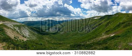 Summer Mountains Landscape In Tuva