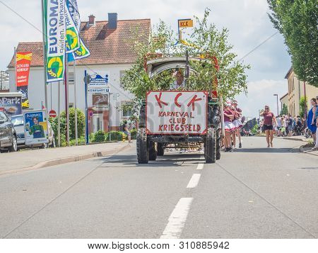 Kirchheimbolanden, Rheinland-pfalz, Germany-06 23 2019: Holiday Parade On Streets Of German Town Dur
