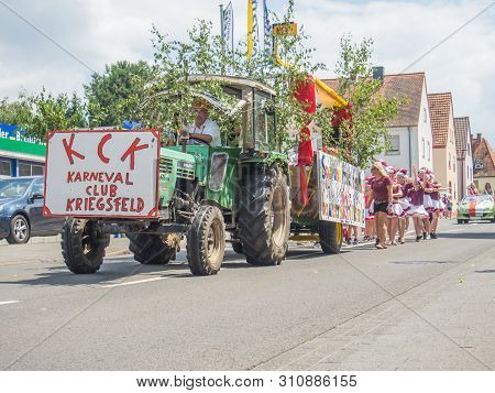 Kirchheimbolanden, Rheinland-pfalz, Germany-06 23 2019: Holiday Parade On Streets Of German Town Dur