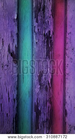 Weathered Old Grunge Colorful Painted Vintage Wooden Background Texture
