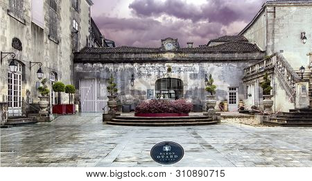 France, Cognac, May, 18, 2019 -  Royal Chateau De Cognac, Historical Monument, House Of Baron Otard 