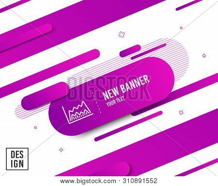 Investment Chart Line Icon. Economic Graph Sign. Stock Exchange Symbol. Business Finance. Diagonal A