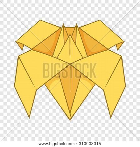 Origami Lily Icon. Cartoon Illustration Of Origami Lily Vector Icon For Web Design