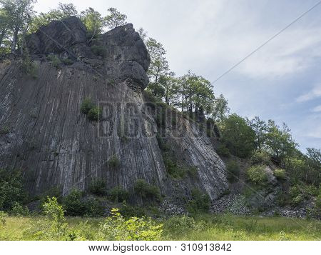 Basalt Column Pillars, Lava Vulcanic Rock Formation Organ Shape National Cultural Landmark Zlaty Vrc