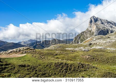 Fuente De In The In Mountains Of Picos De Europa, Cantabria, Spain. In The Heart Of The Picos De Eur