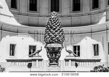 Bronze Pine Cone, Italian: Fontana Della Pigna, At Courtyard Of The Pigna Of Vatican Museums, Vatica